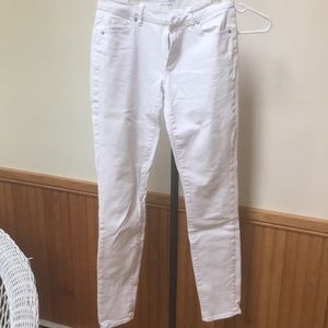 Loft curvy skinny white jeans